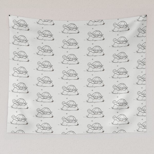 Item preview, Cute Happy Turtle Art Positive Vibes designed and sold by PixelQ.