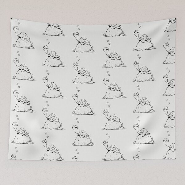 Item preview, Cute Whimsical Turtle Line Art Sticker designed and sold by PixelQ.