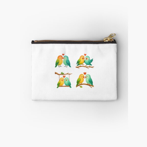 Item preview, Cute Watercolor Love Birds Sticker Pack – Romantic Adorable Pair of Lovebird Art Set of 4 designed and sold by BeaMiciaDoodles.