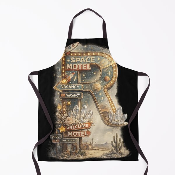 Item preview, Letter R Space Motel Retro Vintage Rocket Desert Monogram designed and sold by irfanshikh.