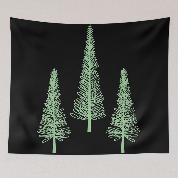 Item preview, Three Pine Trees Light Green designed and sold by Pinkdeer Designs.
