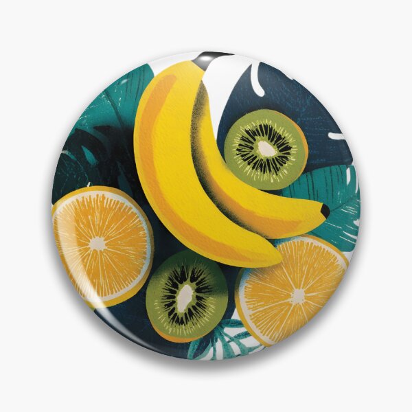 Item preview, Tropical Fruit & Monstera Leaves Retro Summer Art designed and sold by ayatstudio.