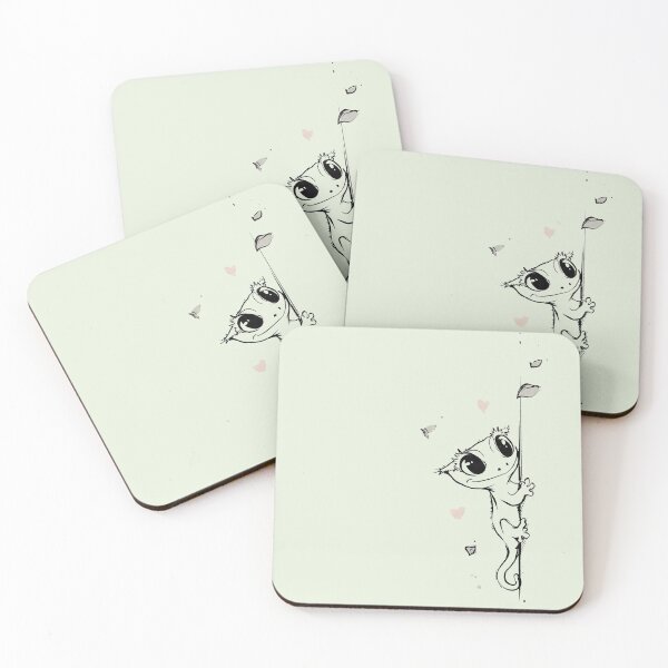 Item preview, Cute Minimalist Gecko Hearts Line Art designed and sold by PixelQ.