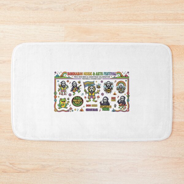 Item preview, Bonnaroo Groovy Ghosts: Hippie Ghost Sticker Sheet — Frogs & Bees, Printable Festival Stickers designed and sold by Ulikedigital14.