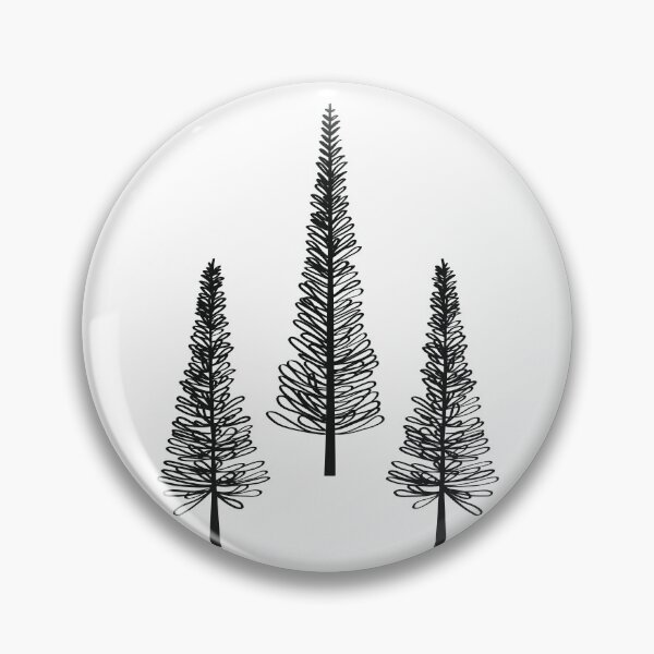 Item preview, Three Pine Trees Black designed and sold by Pinkdeer Designs.