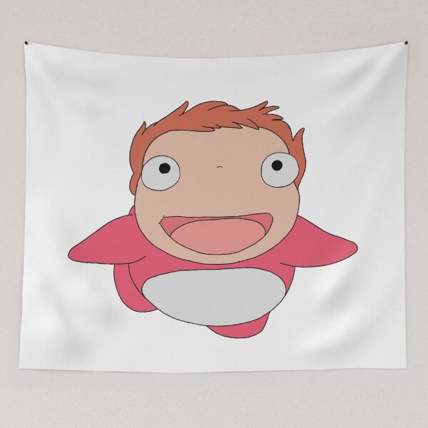 Item preview, Ponyo Fish Cute Smiling Solo Illustration designed and sold by Iska-Designs.