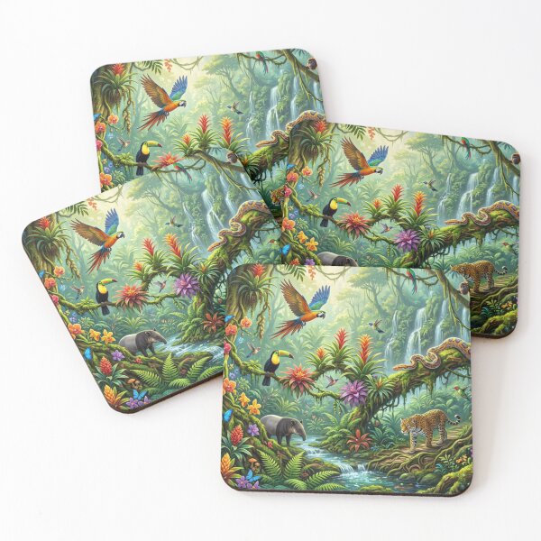 Item preview, Lush rainforest with animals designed and sold by Sigtrix.