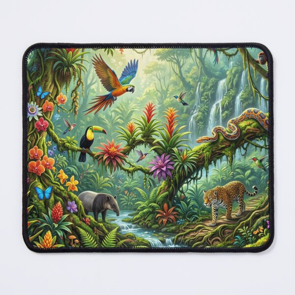 Item preview, Lush rainforest with animals designed and sold by Sigtrix.