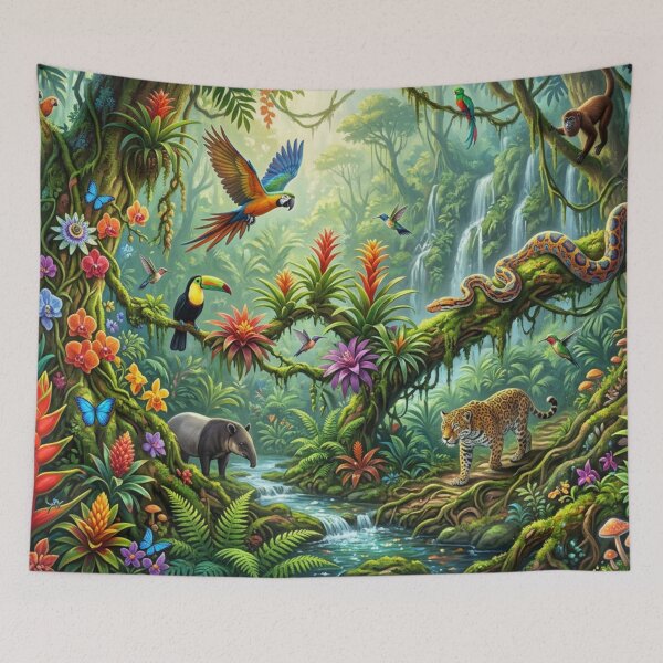 Item preview, Lush rainforest with animals designed and sold by Sigtrix.