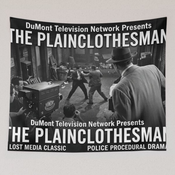 Item preview, Retro Classic Black & White Lost Media Television: The Plainclothesman designed and sold by Uniqueartai.