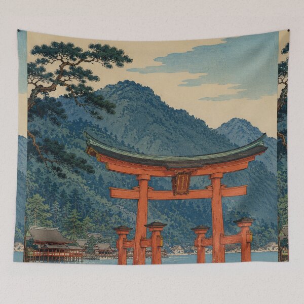 Item preview, Miyajima Tide - Vintage Japanese Landscape Ukiyo-e Woodblock  designed and sold by bapupa.