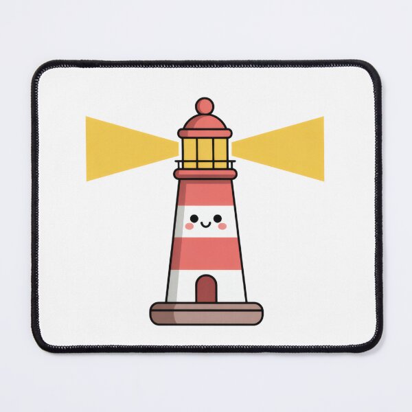 Item preview, Cute Cartoon Lighthouse With Golden Beacon designed and sold by AbanoubStore.