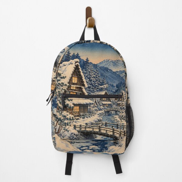 Item preview, Shirakawa-go Snow - Vintage Japanese Landscape Ukiyo-e Woodblock designed and sold by bapupa.