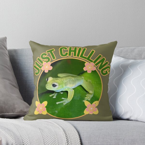 Item preview, Just Chilling Cute Green Frog designed and sold by PaniKulka.