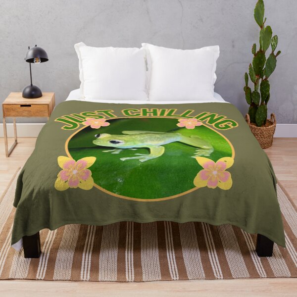 Item preview, Just Chilling Cute Green Frog designed and sold by PaniKulka.