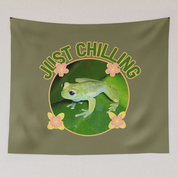 Item preview, Just Chilling Cute Green Frog designed and sold by PaniKulka.
