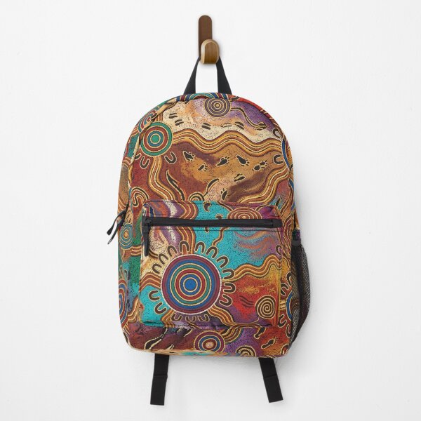 Item preview, Topographical Ochre: Central Desert Style Waterhole Pattern Print designed and sold by FreiherrPK.