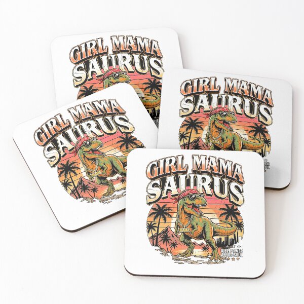 Item preview,  Girl Mama Saurus Girl Power 90s Soul Retro T-Rex Mom Daughters Dino  designed and sold by graphixpolash.