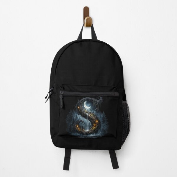 Item preview, Letter S Dark Forest Moon Lantern Gothic Monogram Gift designed and sold by irfanshikh.