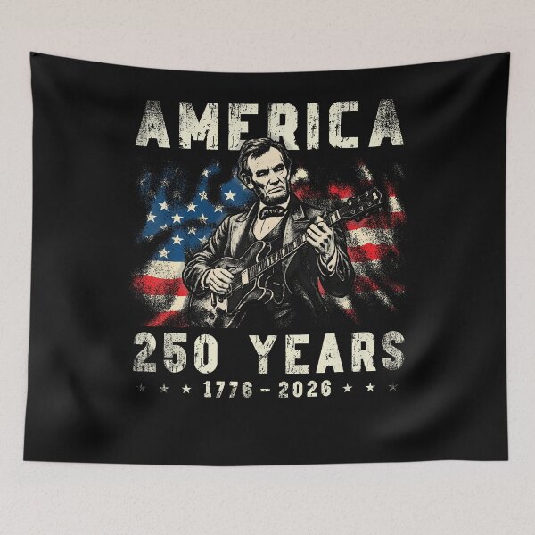 Artikelvorschau, Vintage Abraham Lincoln Abe Lincoln spielt Gitarre 250 Jahre entworfen und verkauft von Fereskabilon.