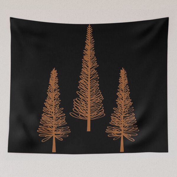 Item preview, Three Pine Trees Pumpkin Orange designed and sold by Pinkdeer Designs.