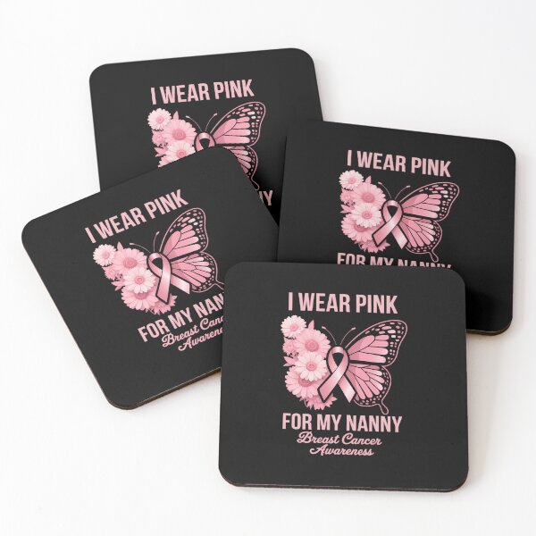 Item preview, I Wear Pink For My Nanny Butterfly Breast Cancer Awareness designed and sold by SapfireStuArt.