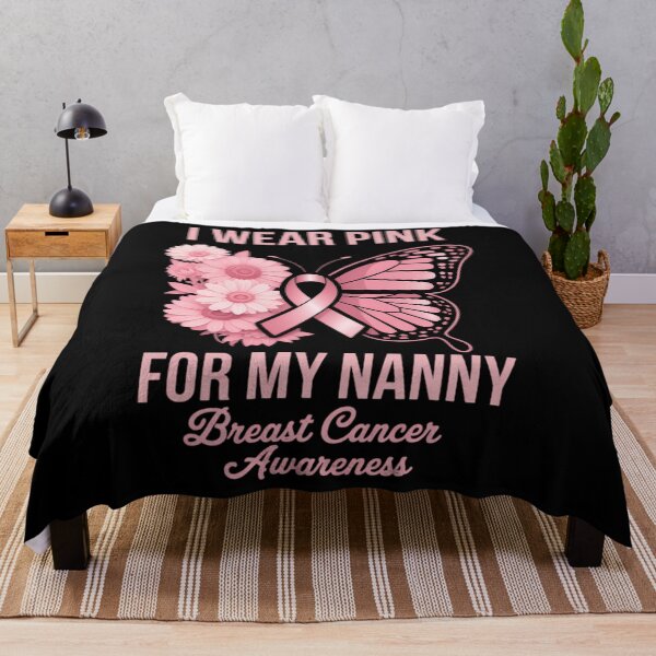 Item preview, I Wear Pink For My Nanny Butterfly Breast Cancer Awareness designed and sold by SapfireStuArt.