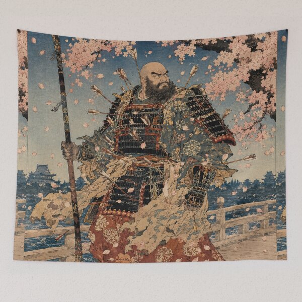 Item preview, Benkei’s Stand - Vintage Japanese Legends Ukiyo-e Woodblock  designed and sold by bapupa.