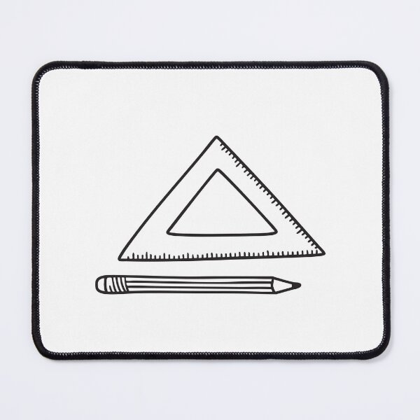 Item preview, Pencil and Triangle Ruler Arrangement designed and sold by rasagamastore.