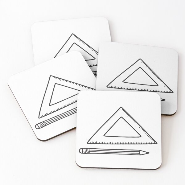Item preview, Pencil and Triangle Ruler Arrangement designed and sold by rasagamastore.
