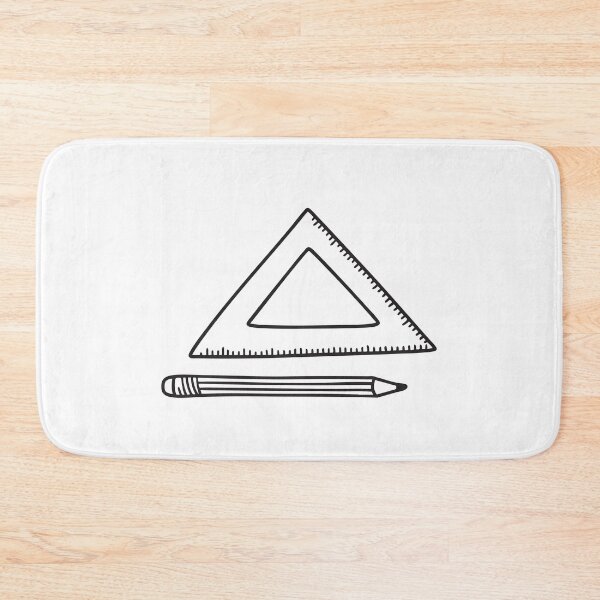 Item preview, Pencil and Triangle Ruler Arrangement designed and sold by rasagamastore.