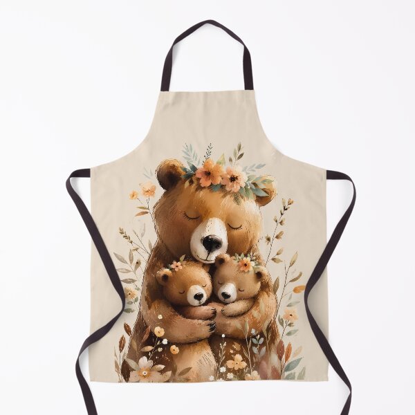 Item preview, Adorable Bear Mom Hugging Two Cubs designed and sold by ArtPompon.