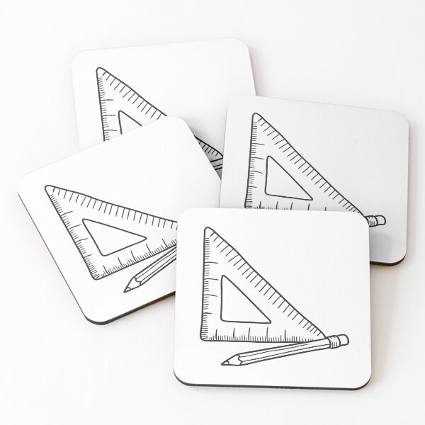 Item preview, Pencil and Triangle Ruler Arrangement designed and sold by rasagamastore.