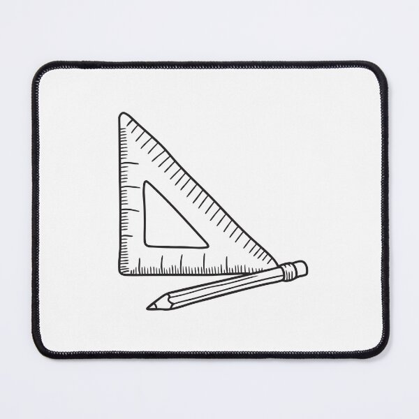 Item preview, Pencil and Triangle Ruler Arrangement designed and sold by rasagamastore.