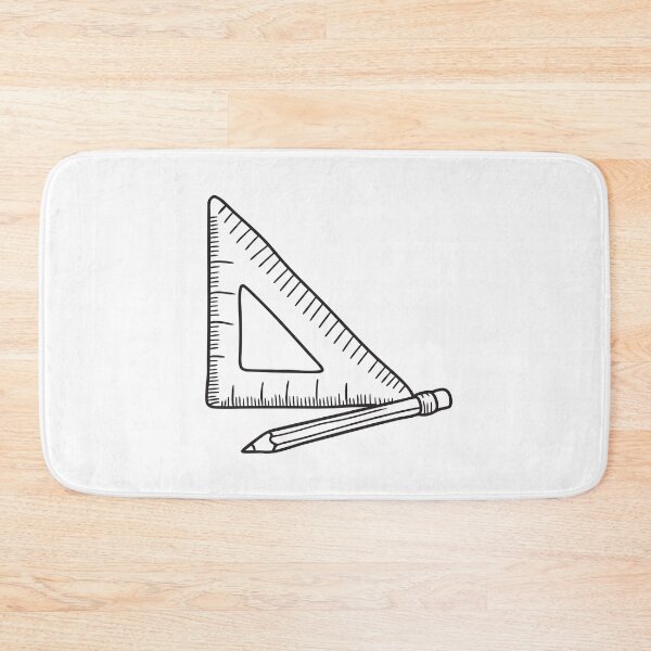 Item preview, Pencil and Triangle Ruler Arrangement designed and sold by rasagamastore.