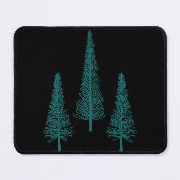 Item preview, Three Pine Trees Petrol Blue designed and sold by Pinkdeer Designs.