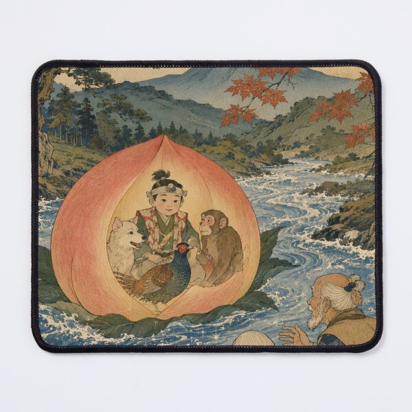 Item preview, Peach Boy - Vintage Japanese Legends Ukiyo-e Woodblock designed and sold by bapupa.