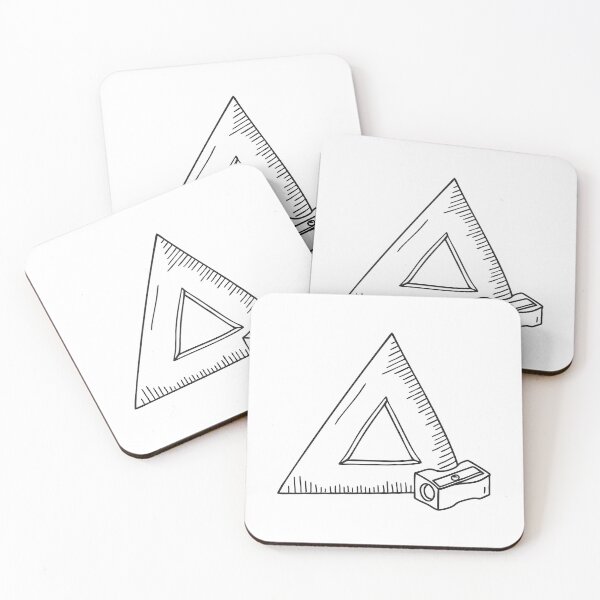 Item preview, Triangle Ruler Near Pencil Sharpener designed and sold by rasagamastore.