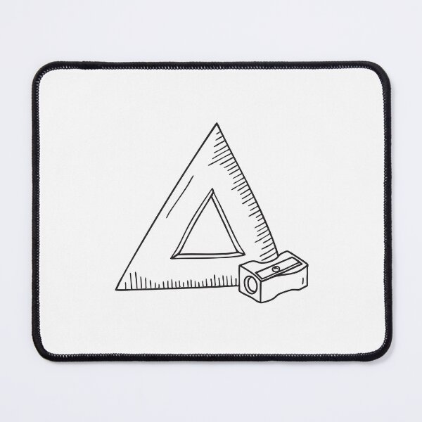 Item preview, Triangle Ruler Near Pencil Sharpener designed and sold by rasagamastore.