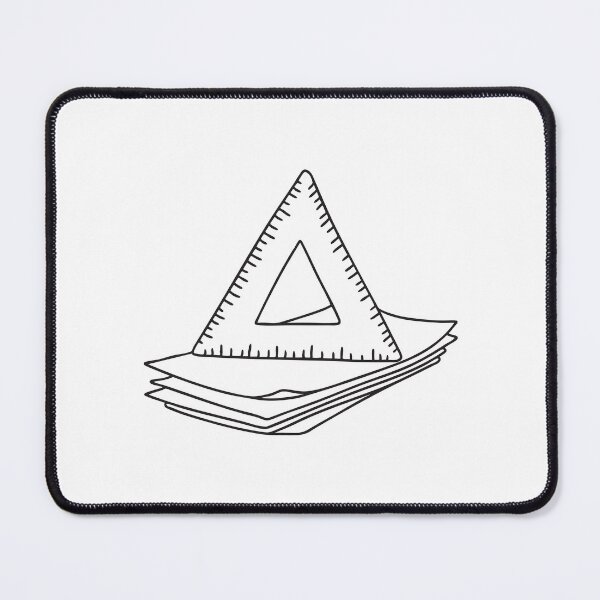 Item preview, Triangle Ruler Resting on Papers designed and sold by rasagamastore.
