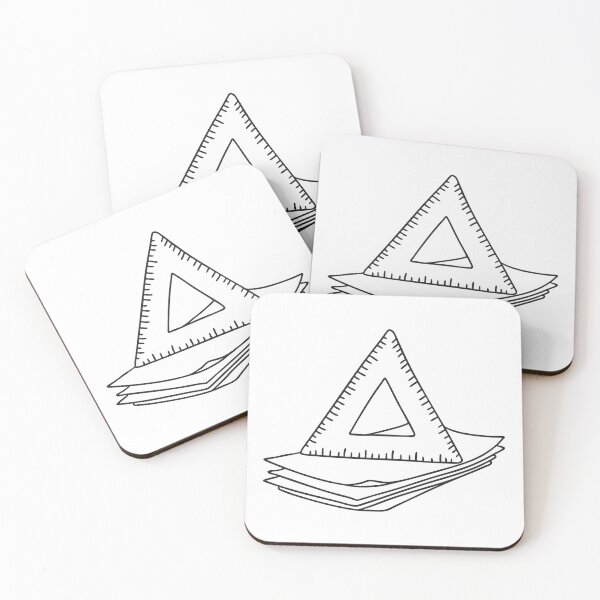 Item preview, Triangle Ruler Resting on Papers designed and sold by rasagamastore.