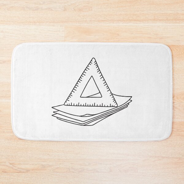 Item preview, Triangle Ruler Resting on Papers designed and sold by rasagamastore.