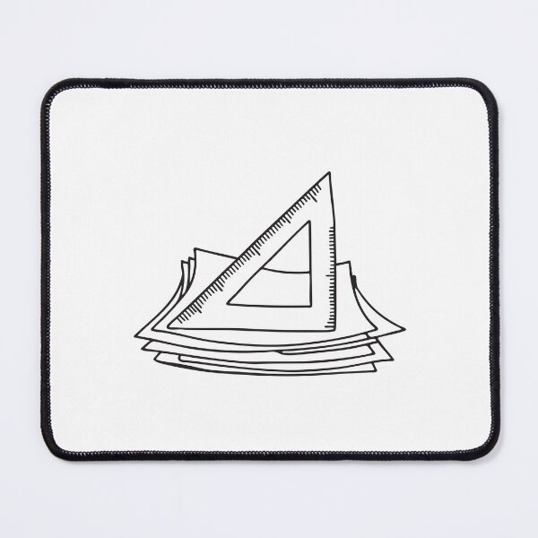 Item preview, Scattered Papers Under Triangle Ruler designed and sold by rasagamastore.