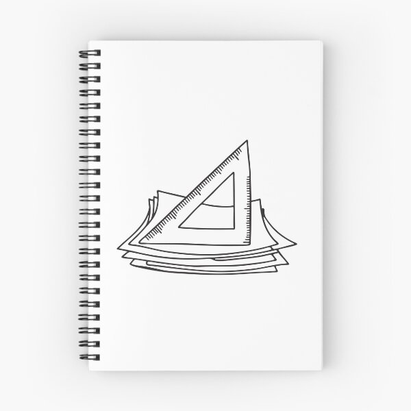 Item preview, Scattered Papers Under Triangle Ruler designed and sold by rasagamastore.
