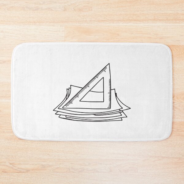 Item preview, Scattered Papers Under Triangle Ruler designed and sold by rasagamastore.
