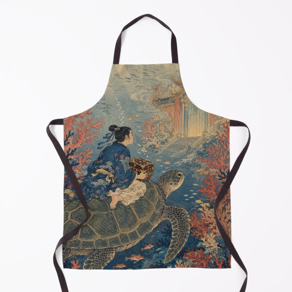 Item preview, Urashima’s Sea Journey - Vintage Japanese Legends Ukiyo-e Woodblock  designed and sold by bapupa.
