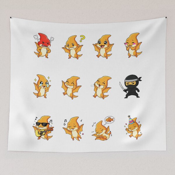 Item preview, Cute Pterodactyl Dinosaur Sticker Pack Emojis designed and sold by RamyGallery.
