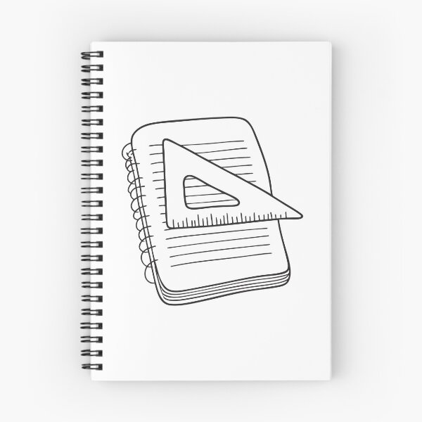 Item preview, Triangle Ruler on Study Notebook designed and sold by rasagamastore.