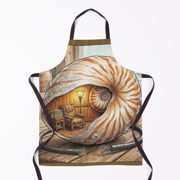Item preview, Chronically Offline Nautilus Shell Sanctuary Art designed and sold by GrabaHuk.