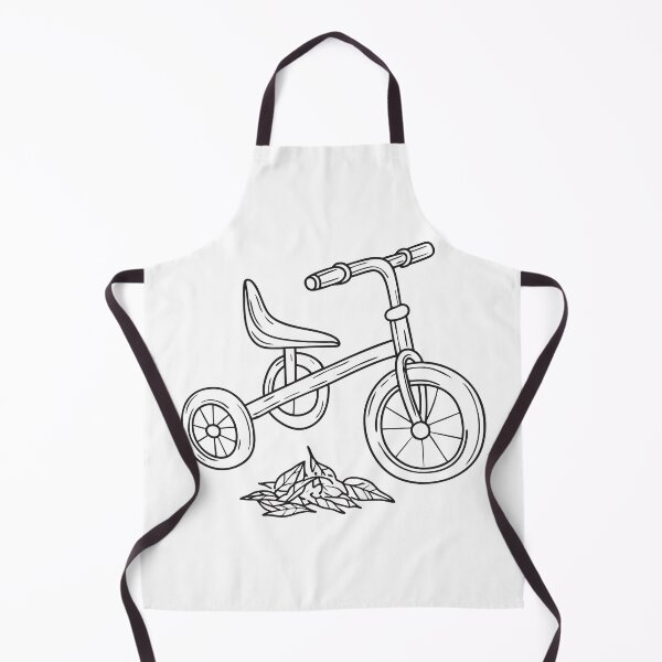 Item preview, Tricycle Beside Pile of Autumn Leaves designed and sold by rasagamastore.
